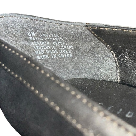 Vintage Style Kenneth Cole Reaction Black Suede & Metallic Pumps 8 M - Picture 5 of 5